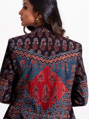 Theatrical Print Patched Over Coat